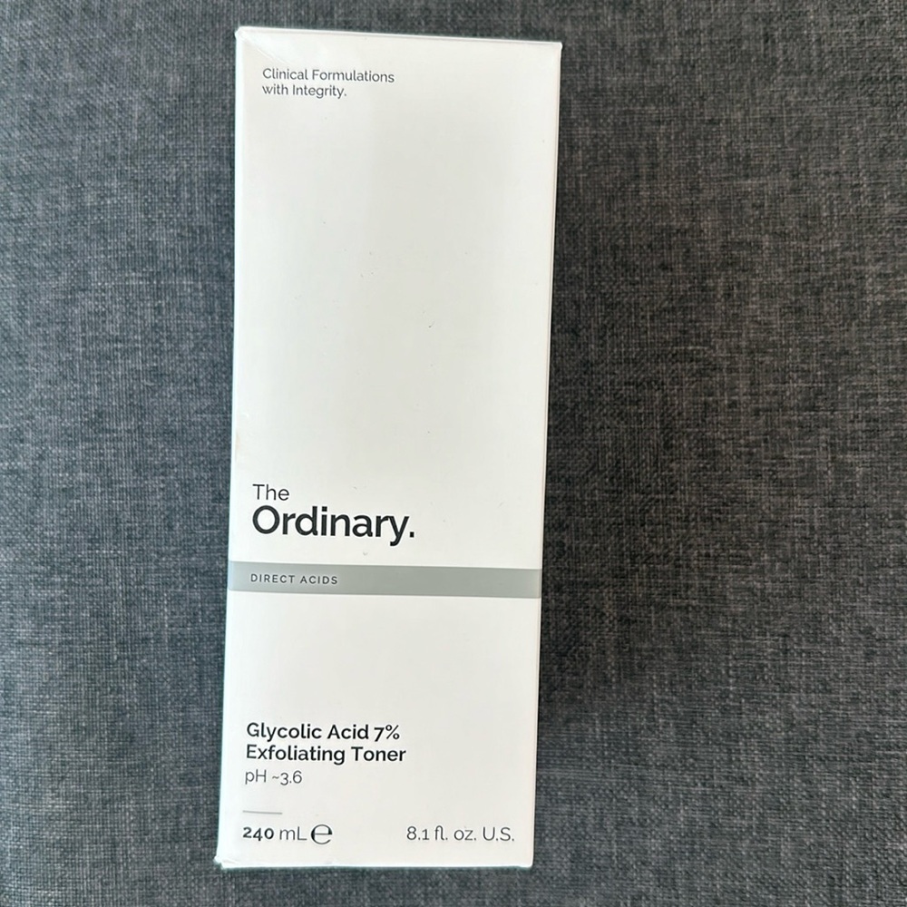 New in Box The-Ordinary Glycolic Acid 7% Exfoliating Toning Solution(240ml/8oz)